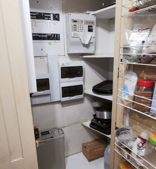 Power Unit in Grocery Cupboard